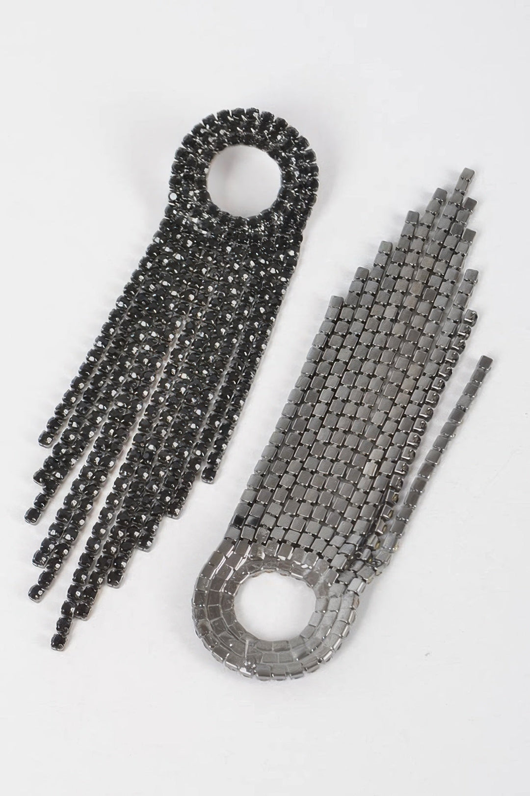 BROADWAY Rhinestone Fringe Drop Earrings: NYFW BYMANYC ® New York