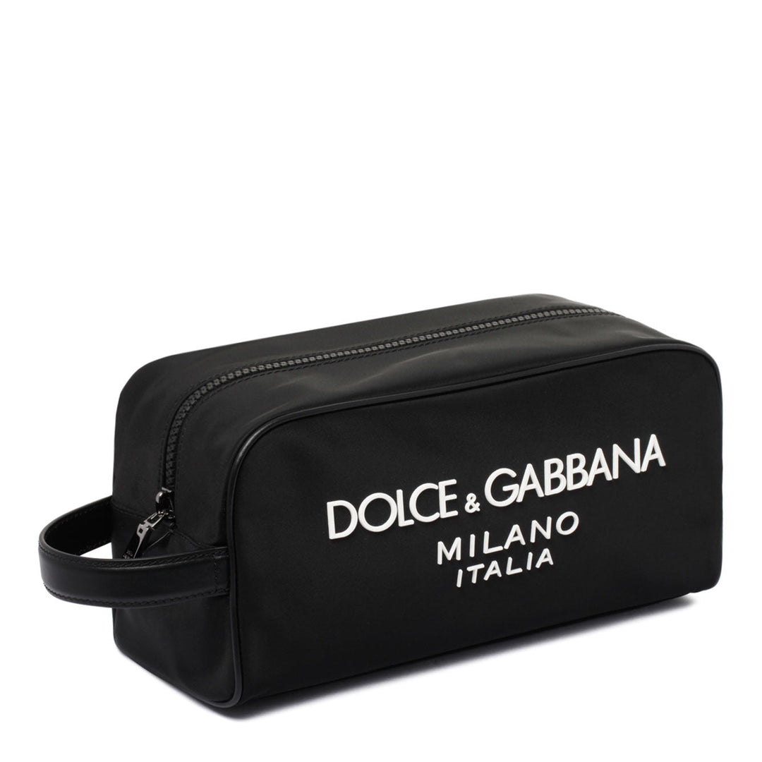 DOLCE &amp; GABBANA Mini Logo-Print Nylon Beauty Bag