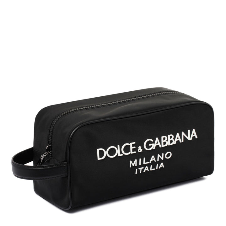 DOLCE &amp; GABBANA Mini Logo-Print Nylon Beauty Bag