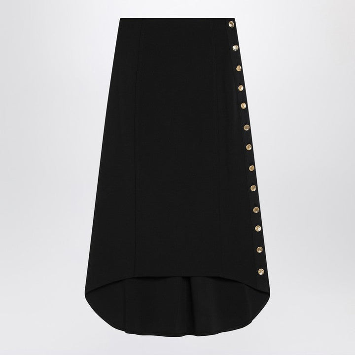 Givenchy Black Milan Stitch Skirt With Buttons Women