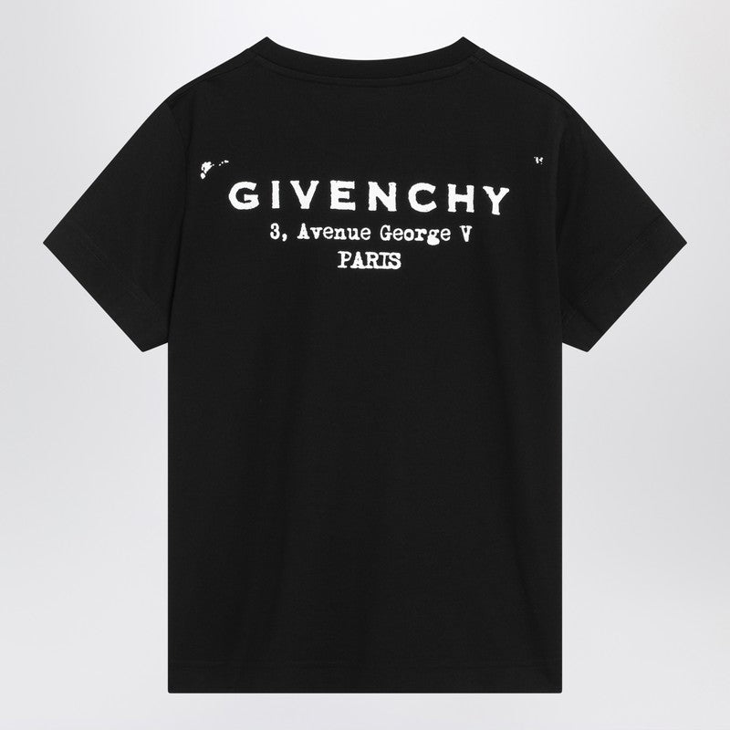 Givenchy Black Cotton T-Shirt With Logo Women