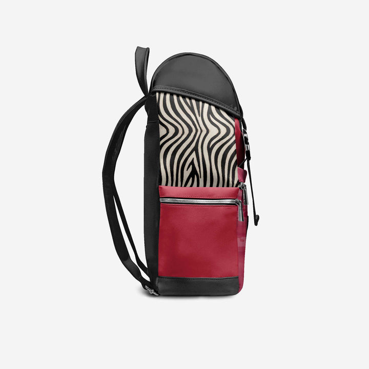 BYMANYC ® New York – NYC COUTURE Backpack in Fierce Red &amp; Noir Zebra