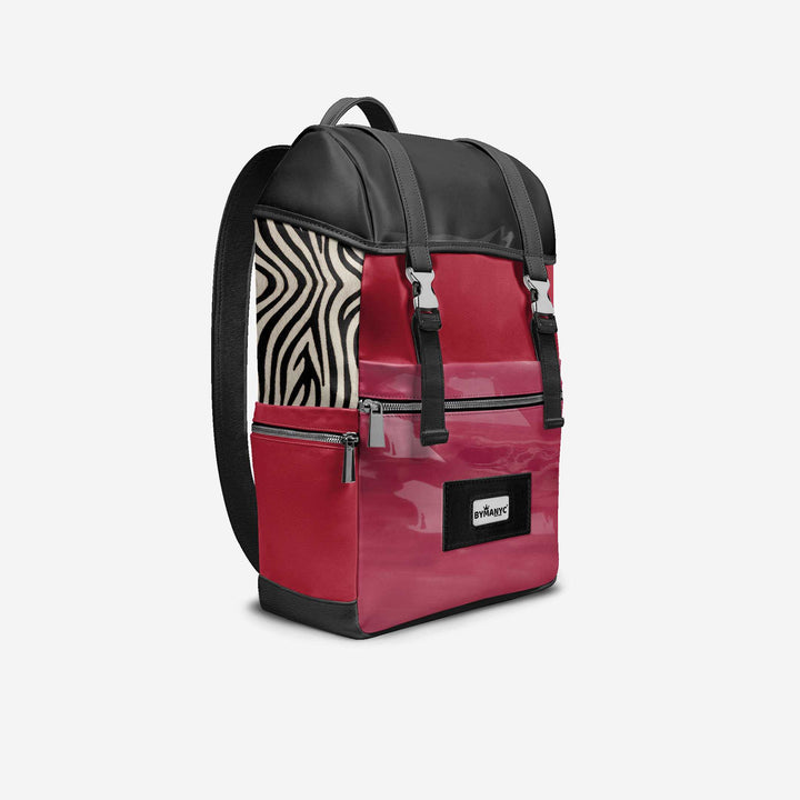 BYMANYC ® New York – NYC COUTURE Backpack in Fierce Red &amp; Noir Zebra