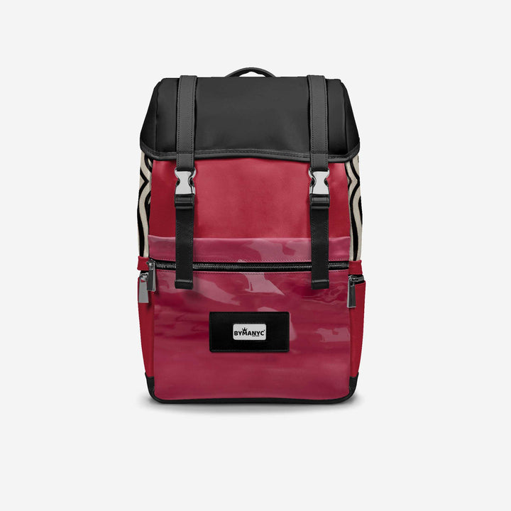 BYMANYC ® New York – NYC COUTURE Backpack in Fierce Red &amp; Noir Zebra