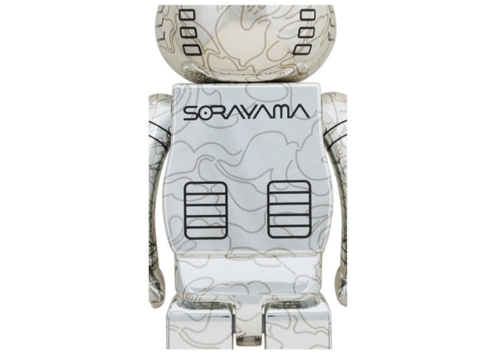 Bearbrick x BAPE x Hajime Sorayama Camo Shark 1000% Silver