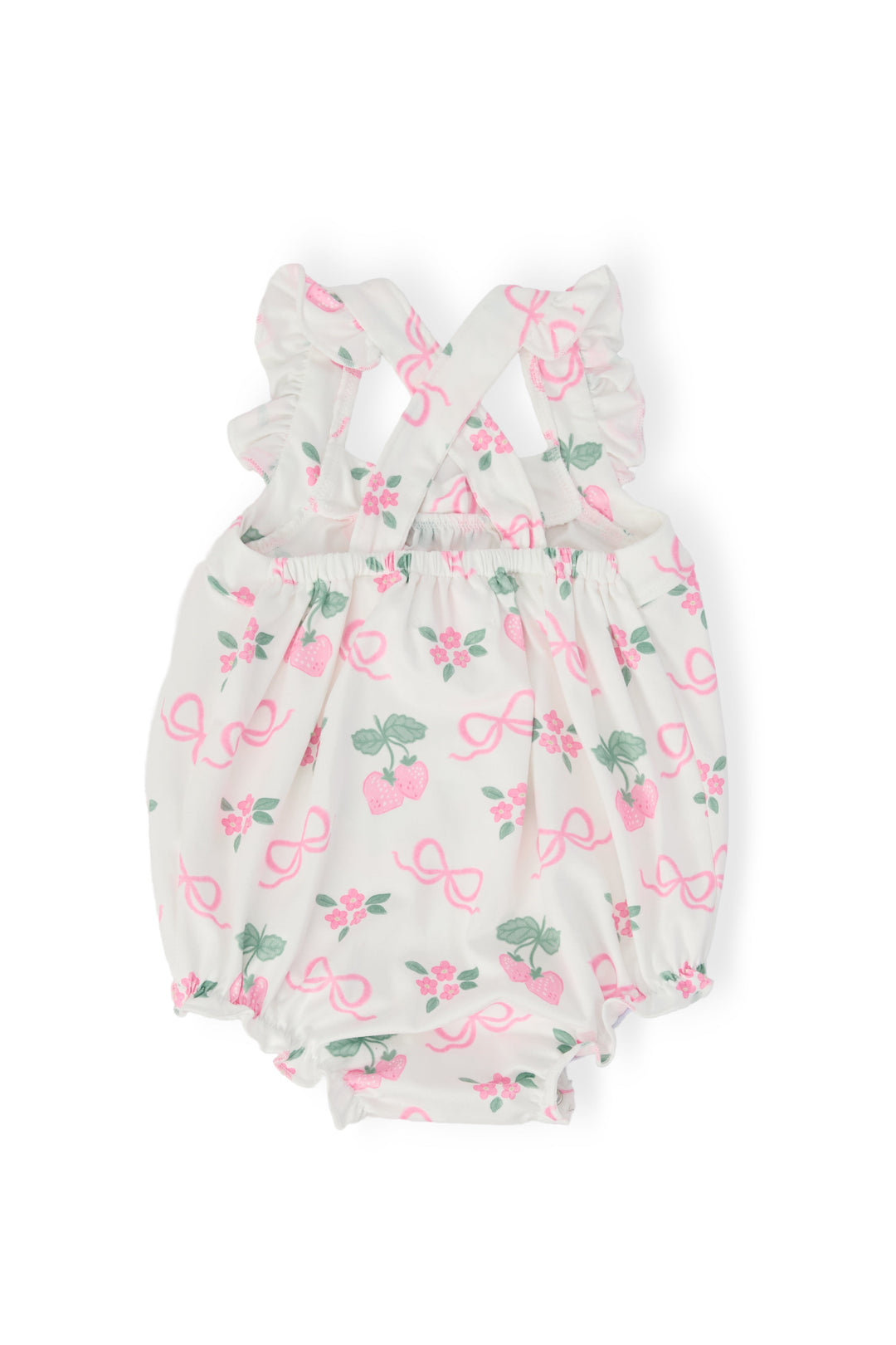 Berries &amp; Bows Ruffle Cross Back Romper
