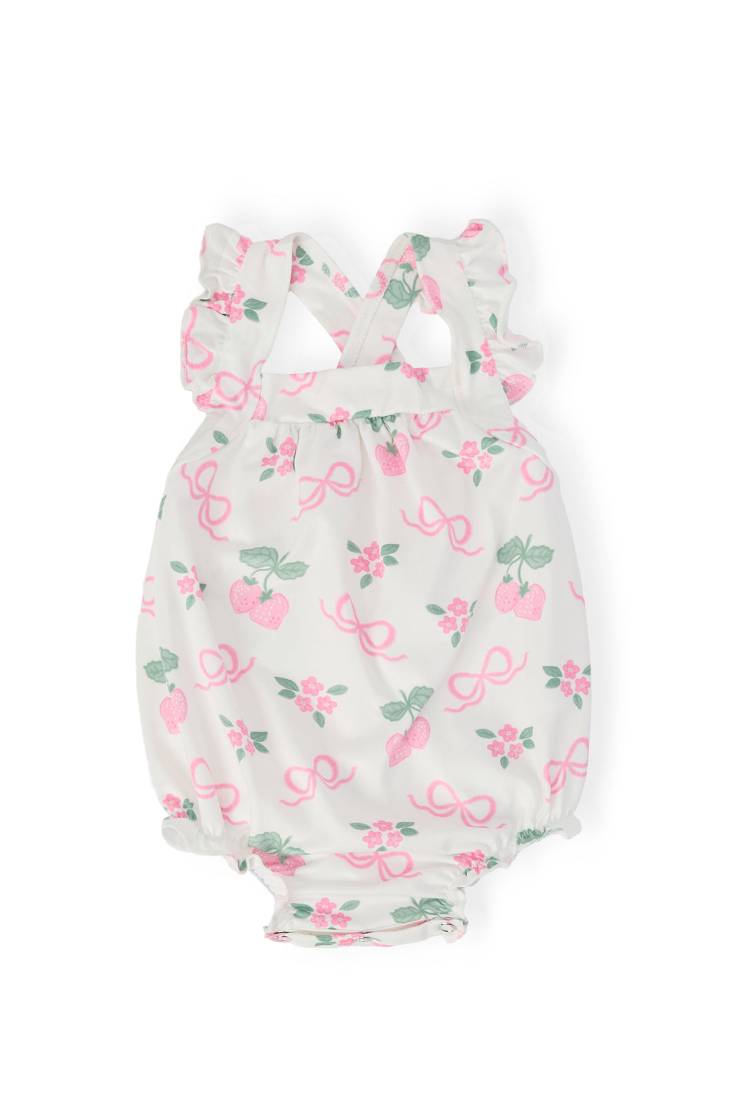 Berries &amp; Bows Ruffle Cross Back Romper