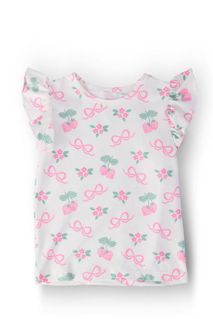 Berries &amp; Bows S/S Ruffle Tee