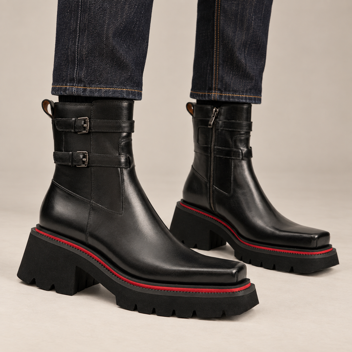 Black Cow Leather Chelsea Boots