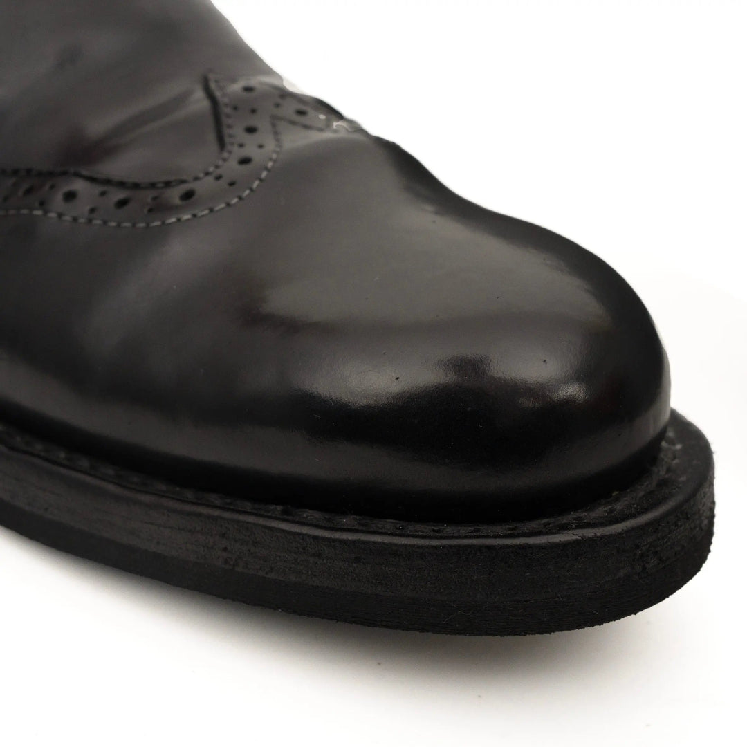 Black Horse Butt Leather Loafers