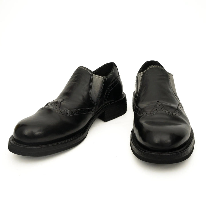 Black Horse Butt Leather Loafers