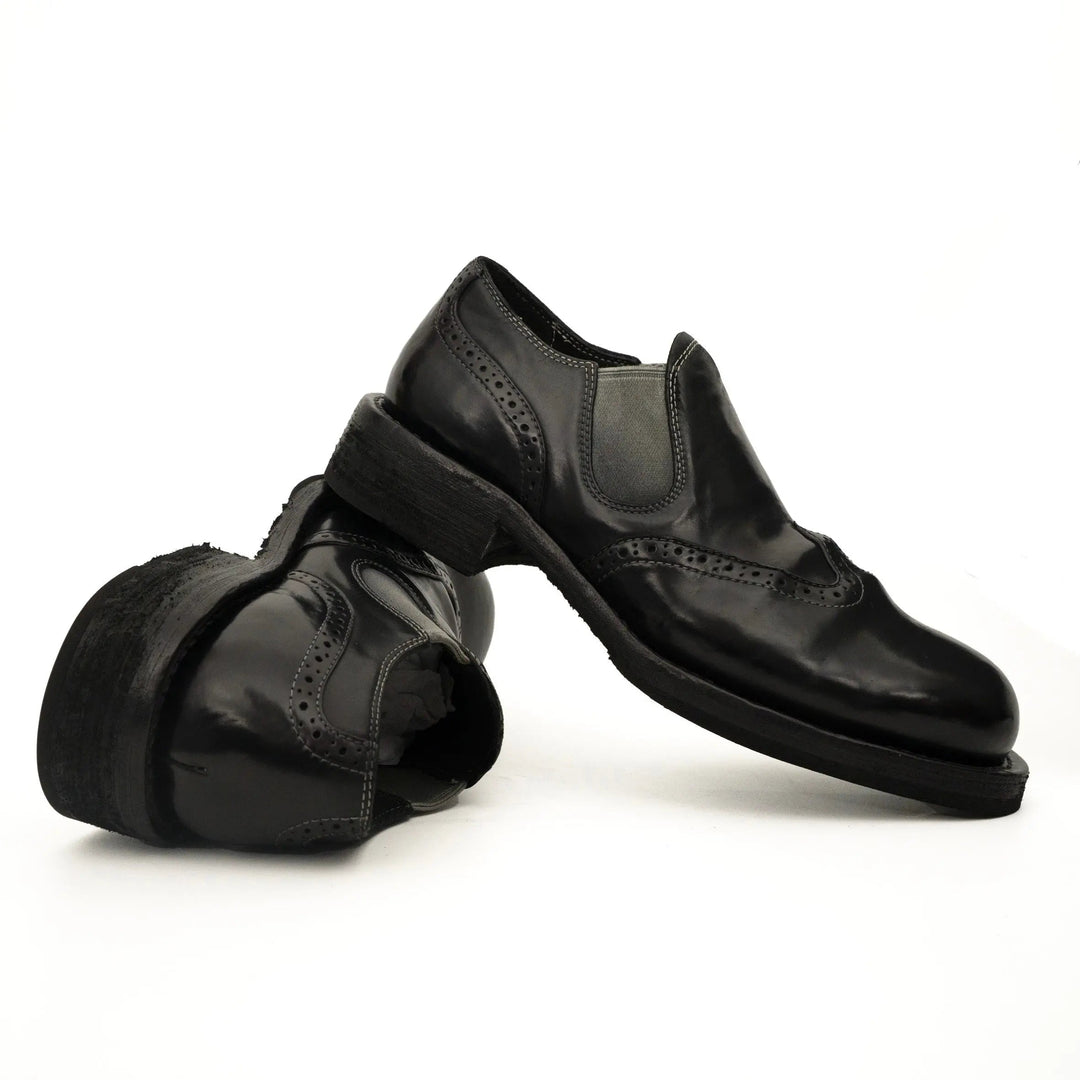 Black Horse Butt Leather Loafers