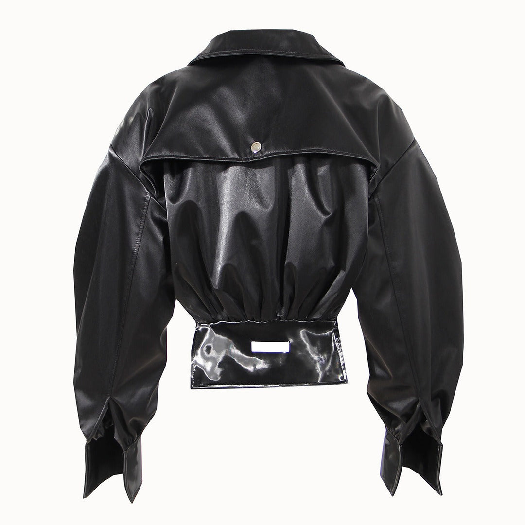 Black Motorcycle Style Jacket For Women, East Village, BYMANYC New York.