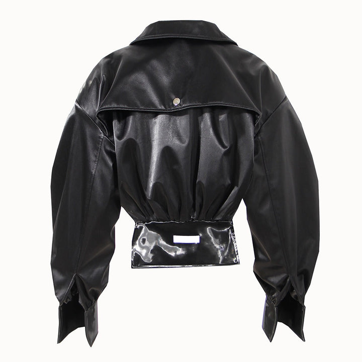 Black Motorcycle Style Jacket For Women, East Village, BYMANYC New York.
