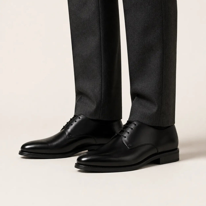 Goodyear Handmade Leather Derby Shoes Black