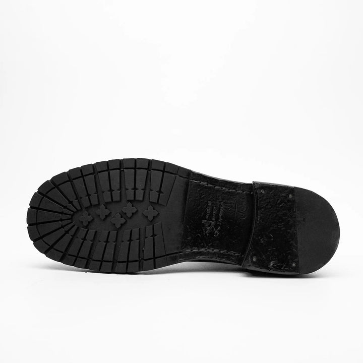 Black Plain-Toe Cow Leather Chelsea Boots