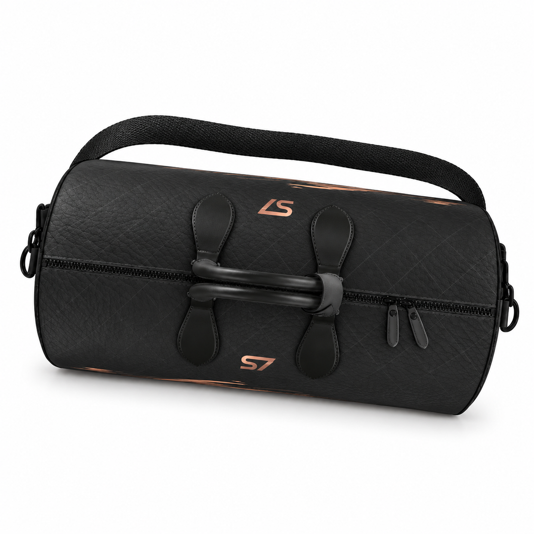 S7 Apex Rose-Gold Racing Leather Duffle Bag