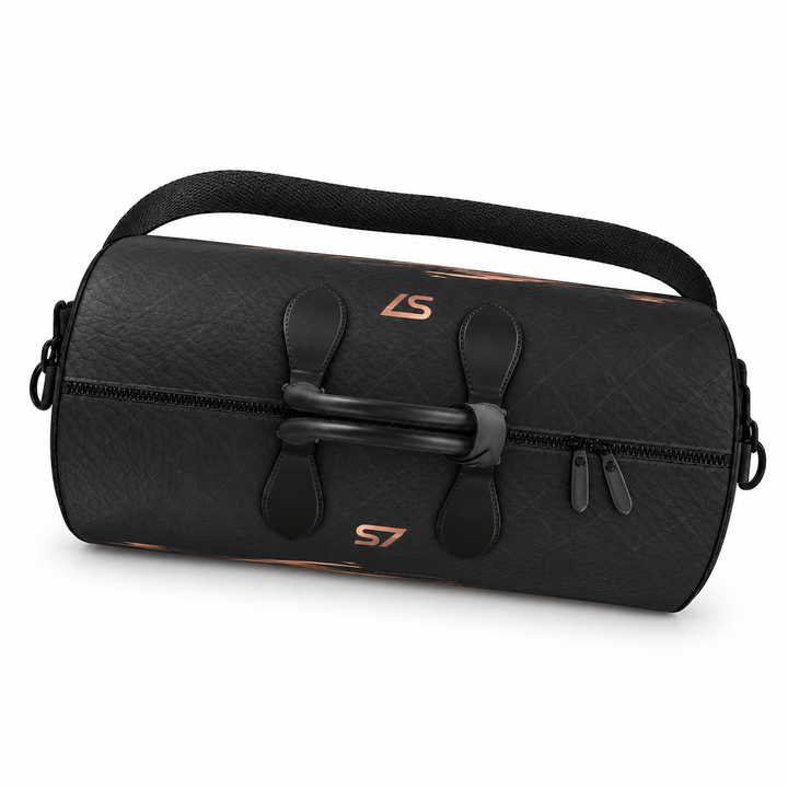 S7 Apex Rose-Gold Racing Leather Duffle Bag
