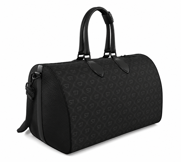 S7 Phantom | Black-on-Black Signature Leather Duffle Bag