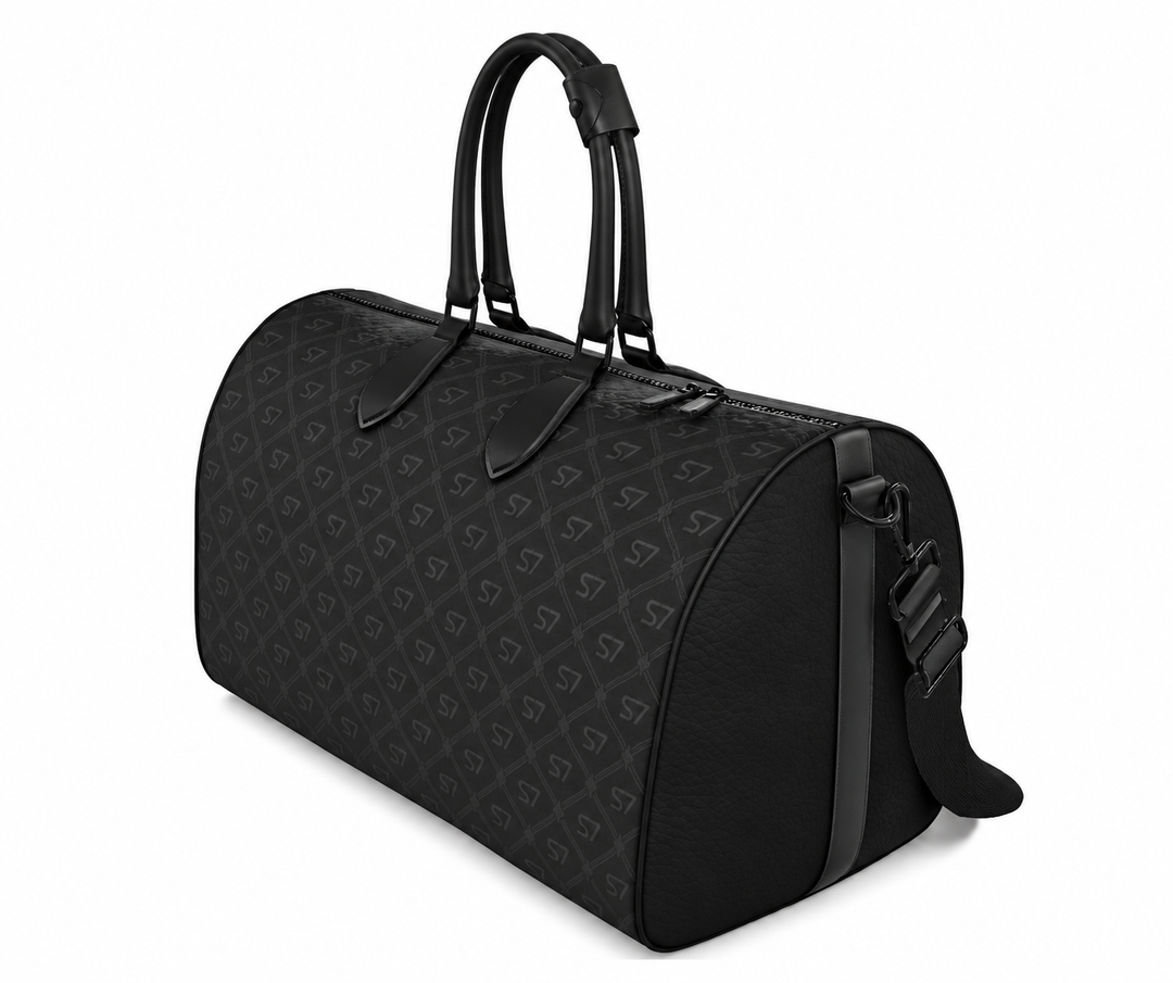 S7 Phantom | Black-on-Black Signature Leather Duffle Bag
