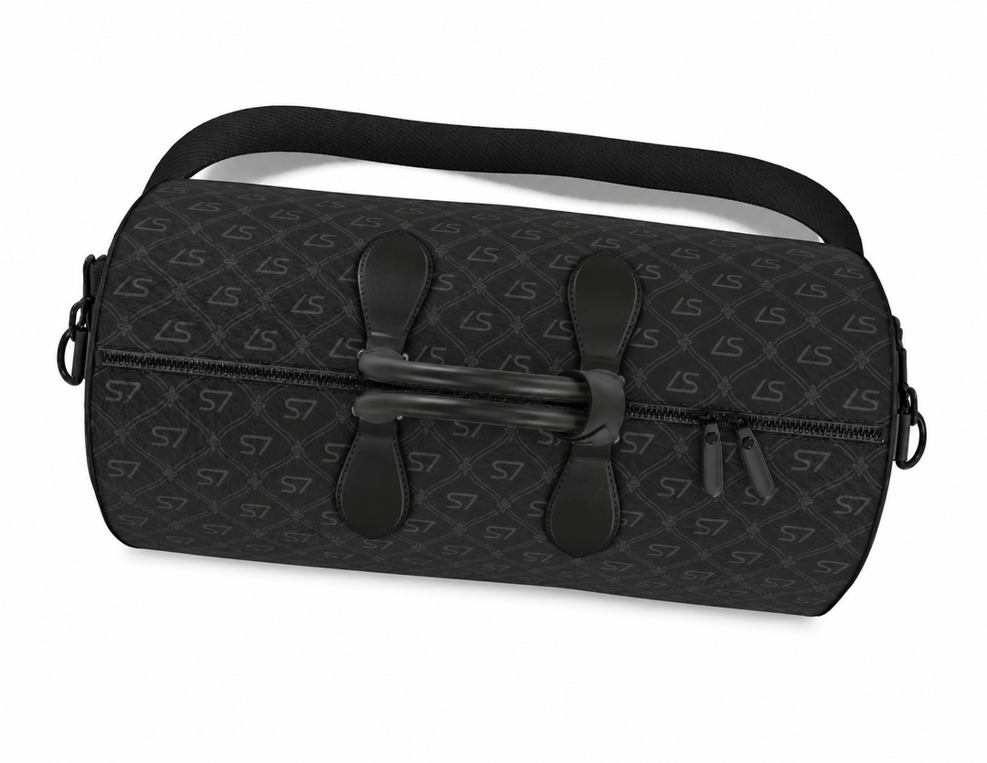 S7 Phantom | Black-on-Black Signature Leather Duffle Bag