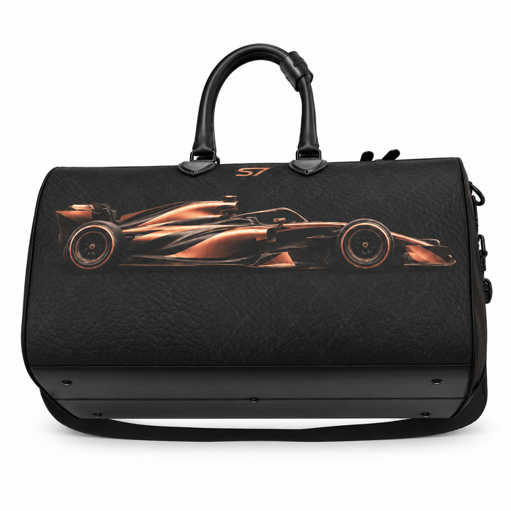 S7 Apex Rose-Gold Racing Leather Duffle Bag