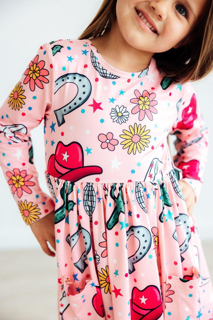 Boots &amp; Bling L/S Pocket Twirl Dress