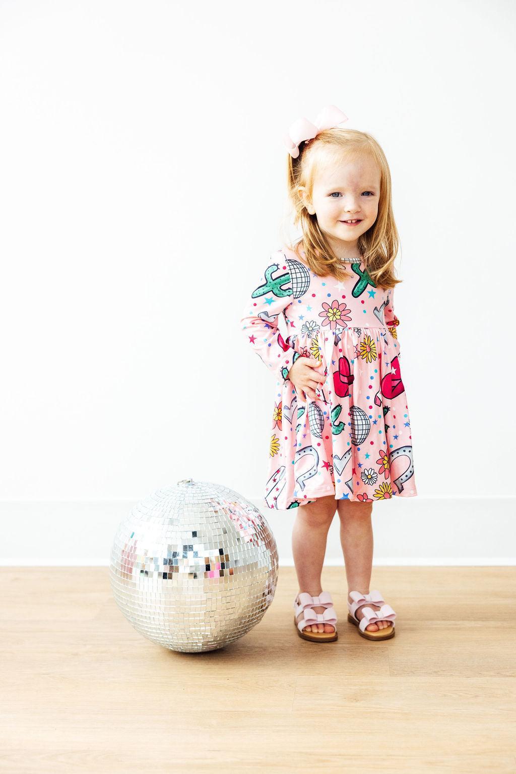 Boots &amp; Bling L/S Pocket Twirl Dress