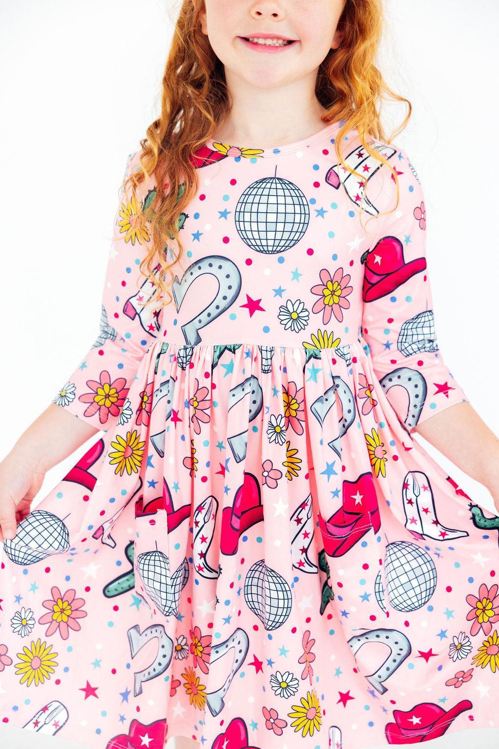 Boots &amp; Bling L/S Pocket Twirl Dress