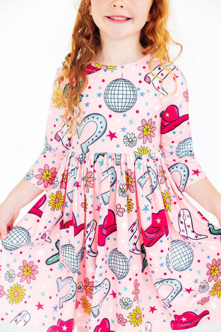 Boots &amp; Bling L/S Pocket Twirl Dress