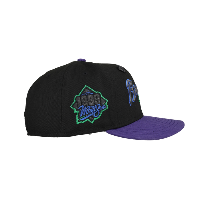 Atlanta Braves 1999 World Series Black/Purple Metallic 59Fifty Fitted Hat