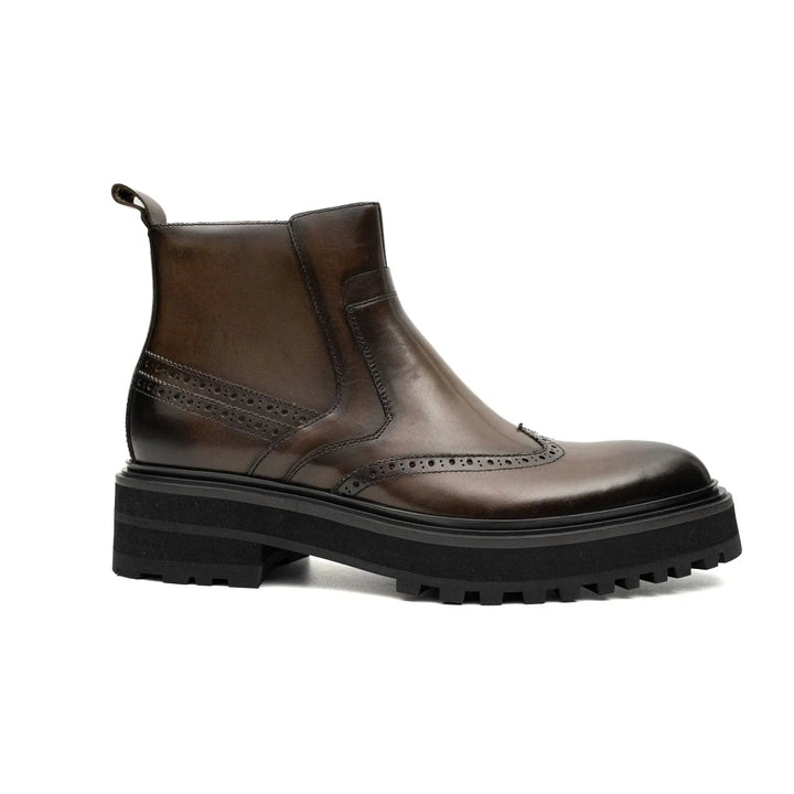 Dark Brown Calf Leather Chelsea Boots