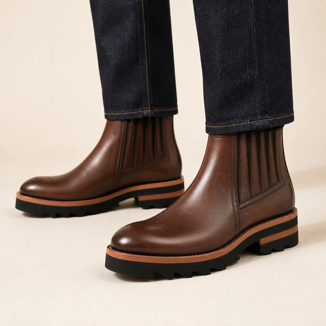 Thick - soled Chelsea Boots Brown