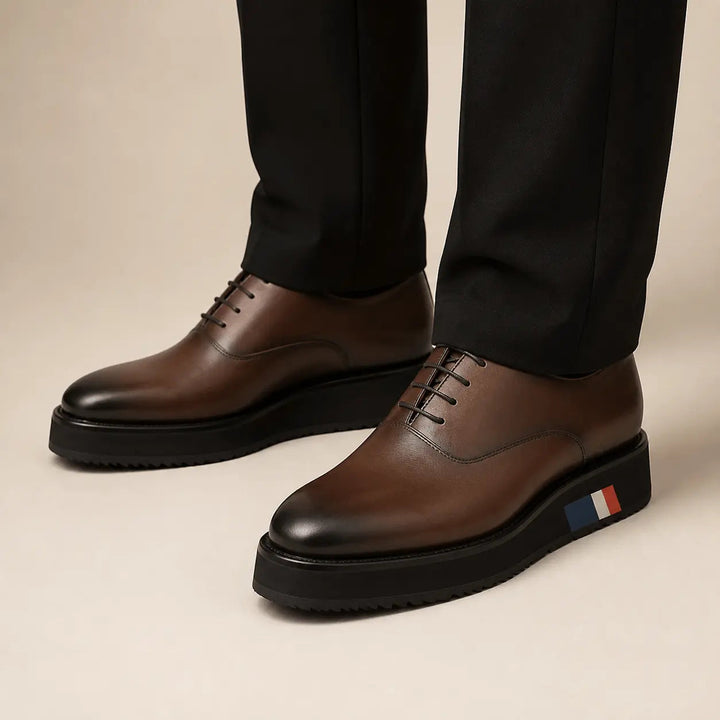 Brown Calfskin Oxford Shoes