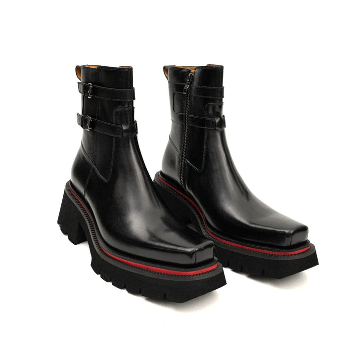 Black Cow Leather Chelsea Boots