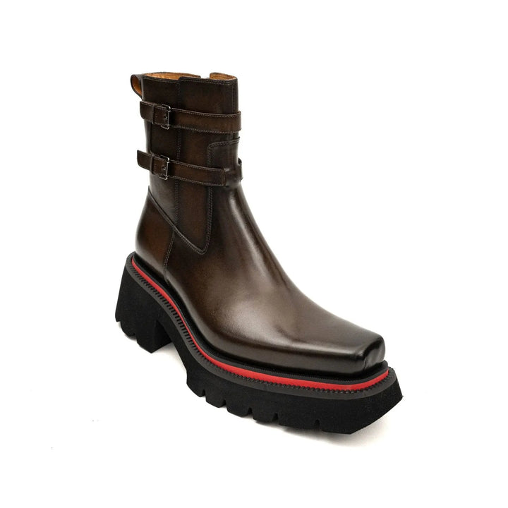 Dark Brown Cow Leather Chelsea Boots