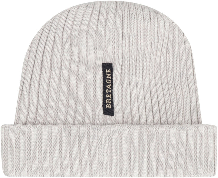 PAUL &amp; SHARK Ribbed Wool Beanie with Front Logo Detail