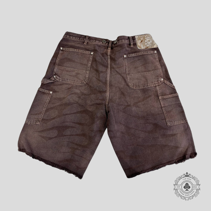 Hellstar Denim Shorts in Brown