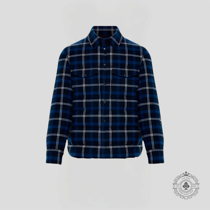 Moncler X Fragment Moron Flannel Jacked in Blue