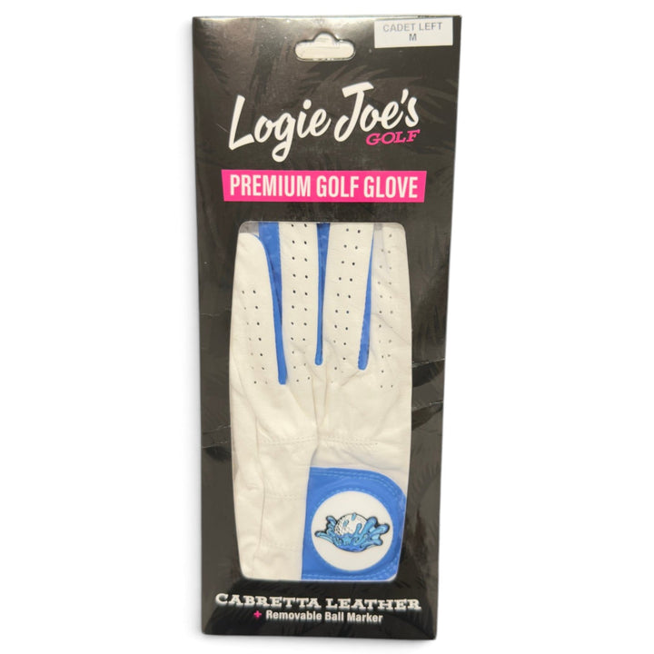 Water Ball Cabretta Leather Golf Glove | Premium Golf Glove with Magnetic Ball Marker | Left &amp; Right Hand | Standard &amp; Cadet Sizes