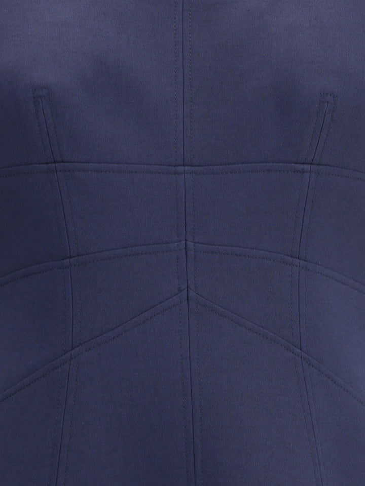 Alexander Mcqueen Women Short Dress With Short Gathered Sleeves