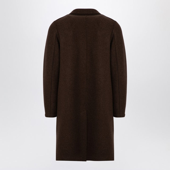 Harris Wharf London Brown Single-Breasted Coat In Virgin Wool Men