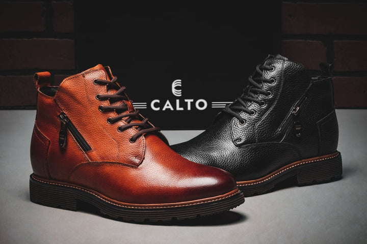 CALTO - Y42071 - 2.8 Inches Taller (Black) - Dressy Casual Boots