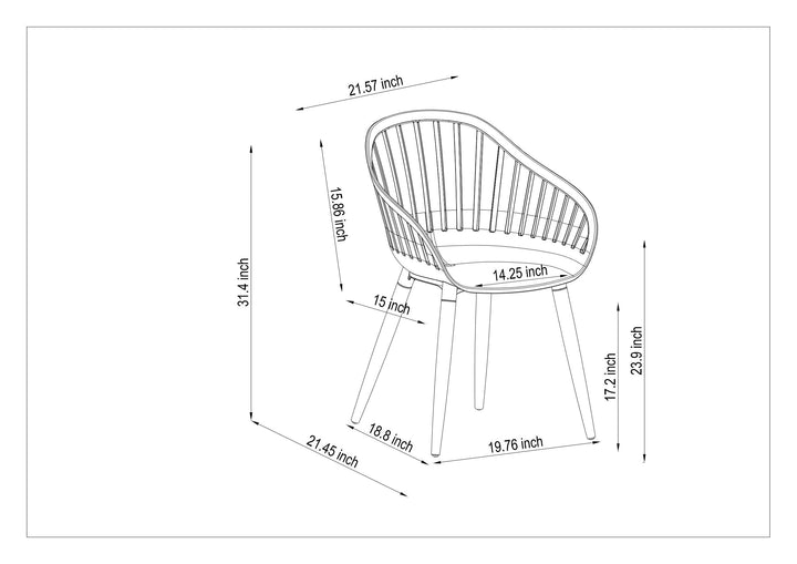 Portals Light C-shape Chair Set