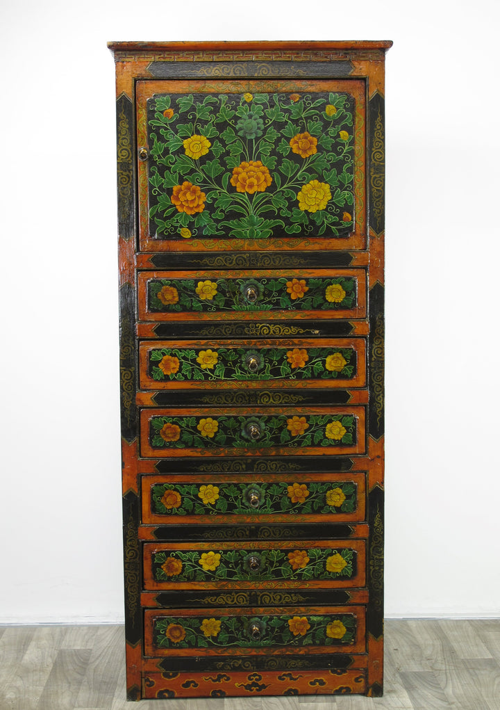 Tibetan Chest with 6 Drawers 1