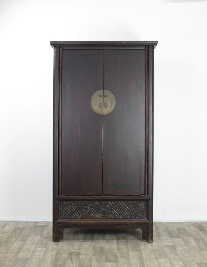 Hand Carved Apron Antique Chinese Cabinet