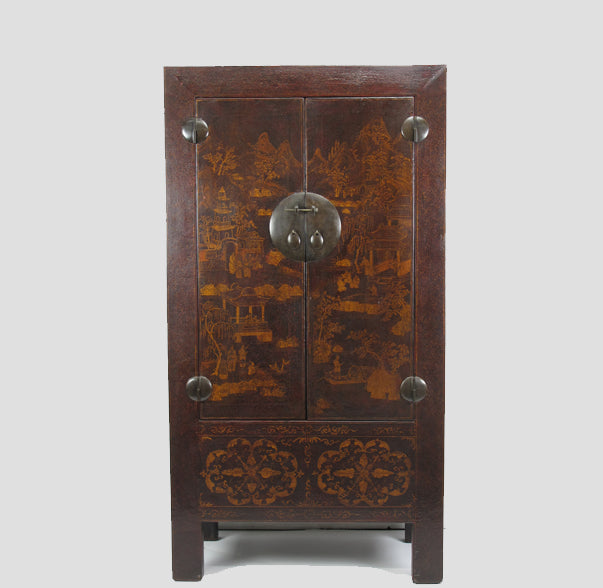 Chinese Antique  Chinoiserie-Style Cabinet