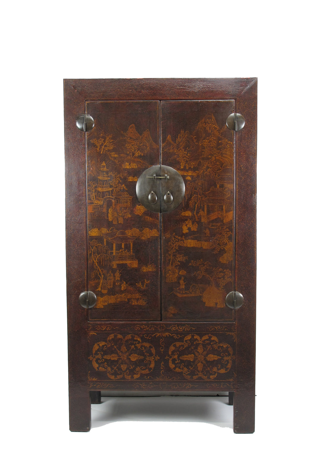Chinese Antique  Chinoiserie-Style Cabinet