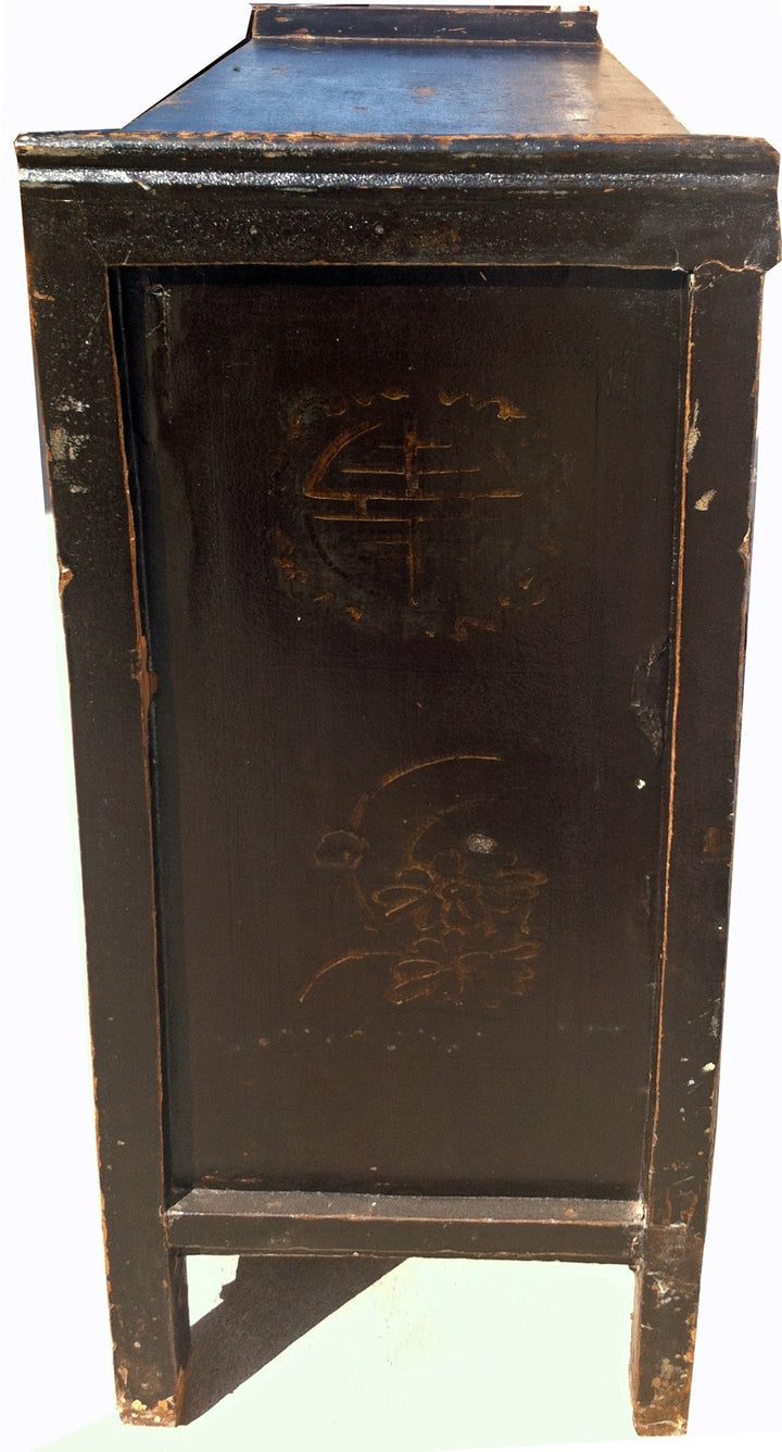 Dark Red Shanxi Antique Chest Cabinet