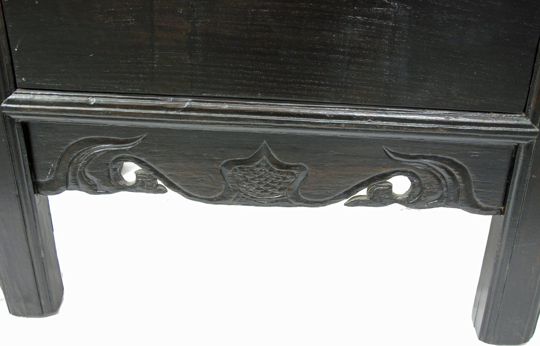 Dark Brown Antique Coffer Table with 2 Drawers